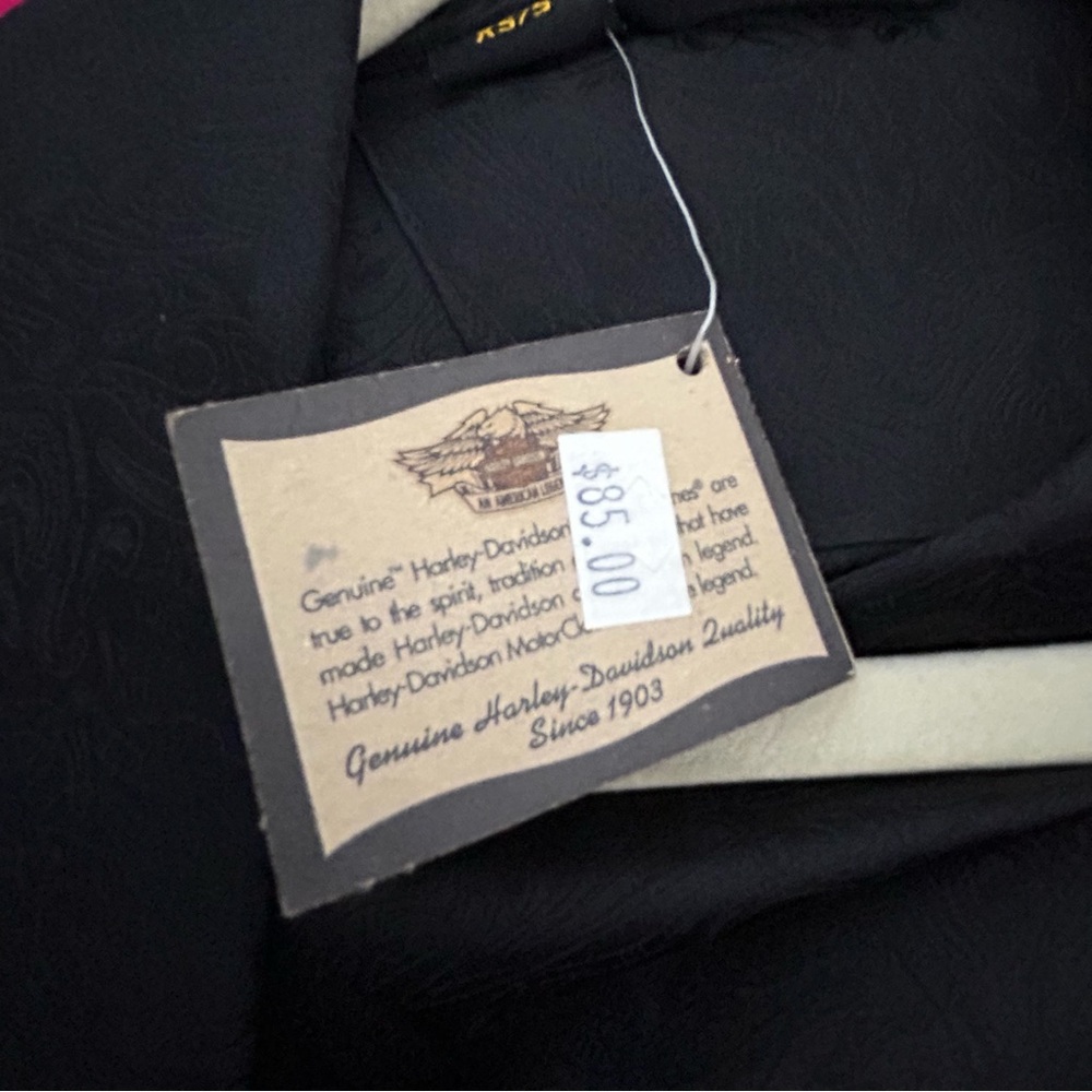 Harley-Davidson Men’s Black Silk Robe - Picture 4 of 6